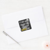 Motivaitonale fitness Gym Vierkante Sticker (Envelop)