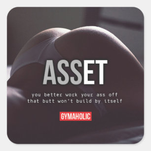 Motivaitonale fitness Gym Vierkante Sticker