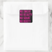 Motivaitonale fitness Gym Vierkante Sticker (Tas)