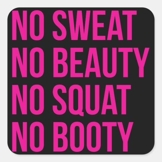 Motivaitonale fitness Gym Vierkante Sticker (Voorkant)