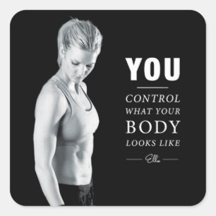 Motivaitonale fitness Gym Vierkante Sticker