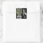 Motivaitonale fitness Gym Vierkante Sticker (Tas)