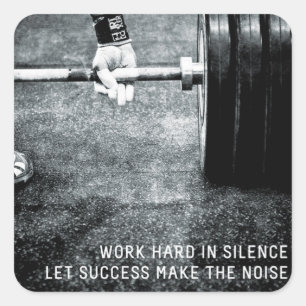 Motivaitonale fitness Gym Vierkante Sticker