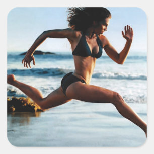 Motivaitonale fitness Gym Vierkante Sticker