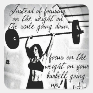 Motivaitonale fitness Gym Vierkante Sticker