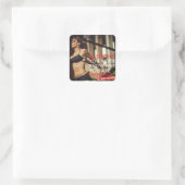 Motivaitonale fitness Gym Vierkante Sticker (Tas)