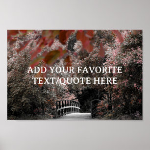 Motivatie Aangepaste Tekst Poster Bomen & Brug