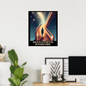 Motivatie aanmoedigende Ai Dreamy Focus op Step... Poster (Thuiskantoor)