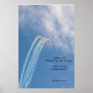 Motivatie Aerobatic Sub-sonic Turbo-Jet Stunt Poster