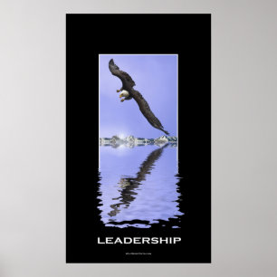 Motivatie afdruk Amerikaanse Bald Eagle LEADERSCHA Poster