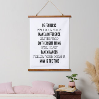 Motivatie afdrukken hangend wandkleed