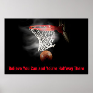 Motivatie basketbal geloof poster