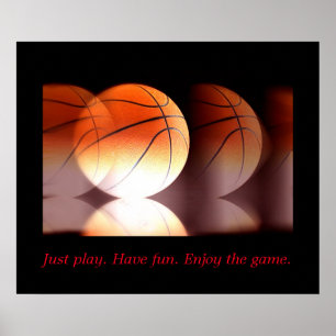 Motivatie Basketball - Speel met plezier Poster