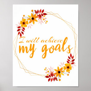 motivatie bekrachtigingen voor succes poster