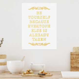 Motivatie ben je eigen prijsopgave Gold Folie Afdrukken