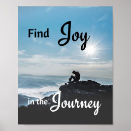 Motivatie bergbeklimming - Joy in the Journey Poster