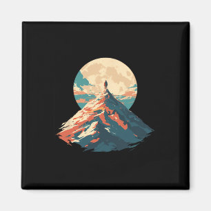 Motivatie Bergtop Klimmen Design - Natuur Magneet