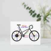 Motivatie bike, fiets, fietsen, sport, hobby kaart (Staand voorkant)