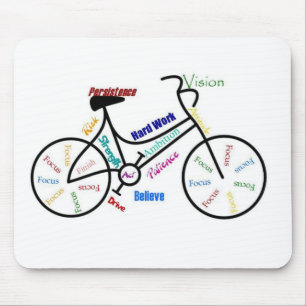 Motivatie bike, fiets, fietsen, sport, hobby muismat