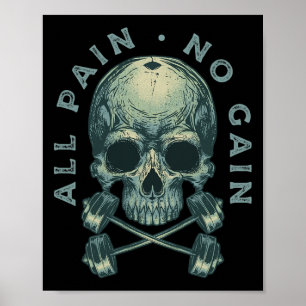 Motivatie Bodybuilding Gym Lover Gewichtheffers Poster
