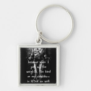 Motivatie Bodybuilding Gym Sleutelhanger