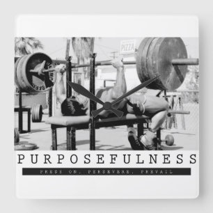 Motivatie Bodybuilding Gym Vierkante Klok