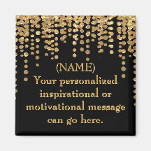 Motivatie boodschap voor zwart en goud