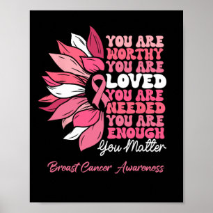 Motivatie Borstkanker Bewustzijn Zonnebloem Wom Poster