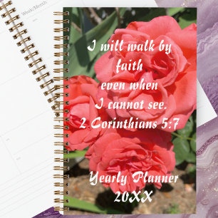 Motivatie Christelijk Bloemenbijbelvers Planner