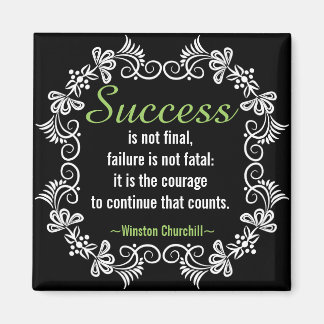 Motivatie Churchill Positive Attitude Quote Magneet