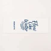 Motivatie citaat blauw stroom als water yogamat (Voorkant (horizontaal))