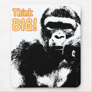 Motivatie Citaat Denk aan Big Pop Art Gorilla Muismat