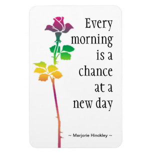 Motivatie Citaat Magnet: Nieuwe dag Magneet