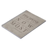 Motivatie citaat over disciplinaire spelregels notitieboek (Linkerzijde)