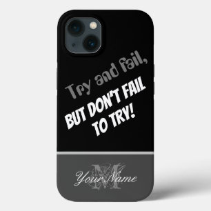 Motivatie citaat: Probeer het niet! iPhone 13 Hoesje
