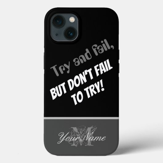 Motivatie citaat: Probeer het niet! Case-Mate iPhone Case (Achterkant)