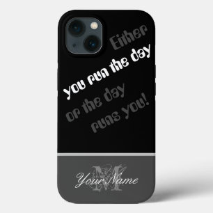 Motivatie citaat: U runt de dag! iPhone 13 Hoesje