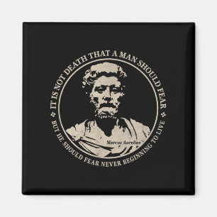 Motivatie citaat van Marcus Aurelius over angst Magneet