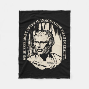 Motivatie citaat van Seneca over het leven & amp;  Fleece Deken