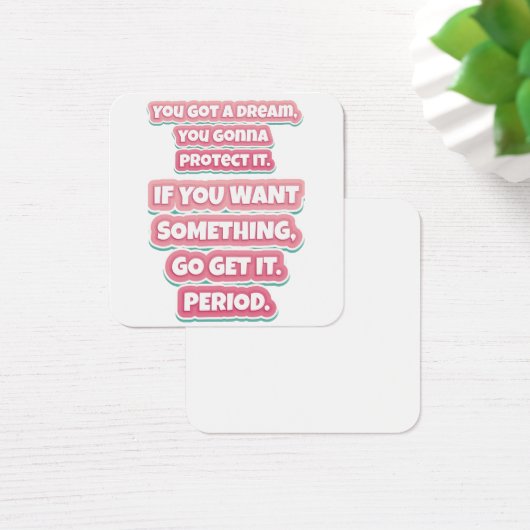 Motivatie Citaat Vierkante Visitekaartjes (Bureau)