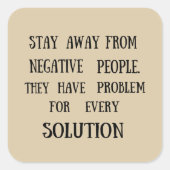 Motivatie citaten grappige leven gezegden vierkante sticker (Voorkant)