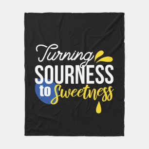 Motivatie Citroen Quote Van Zuur Naar Zoet Fleece Deken