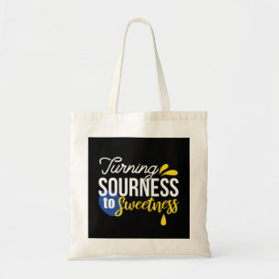 Motivatie Citroen Quote Van Zuur Naar Zoet Tote Bag