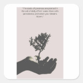 MOTIVATIE CONTINGENTEN VIERKANTE STICKER (Voorkant)