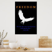 Motivatie Courage American Eagle Poster Print (Keuken)