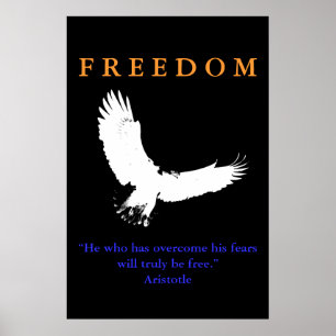 Motivatie Courage American Eagle Poster Print