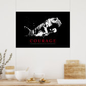 Motivatie Courage Tiger Poster (Keuken)