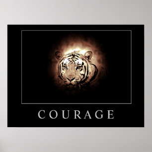 Motivatie Courage Tiger Poster afdrukken