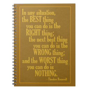 Motivatie "doe iets"Citaat notitieboek