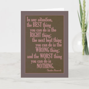 Motivatie "doe iets"Citaat wenskaart Kaart